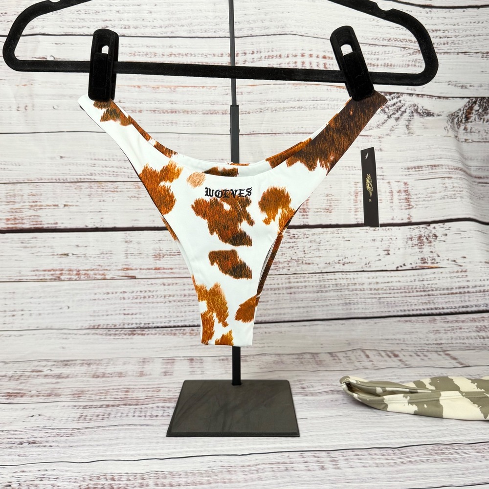 Darc Sport Wolves Forever Nikita Bikini Bottom Canyon Cow Print Small 197 of 500